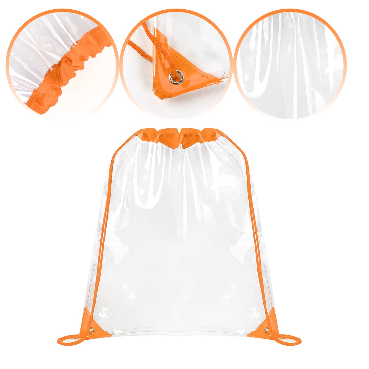 Large Clear Stadium Drawstring Backpack