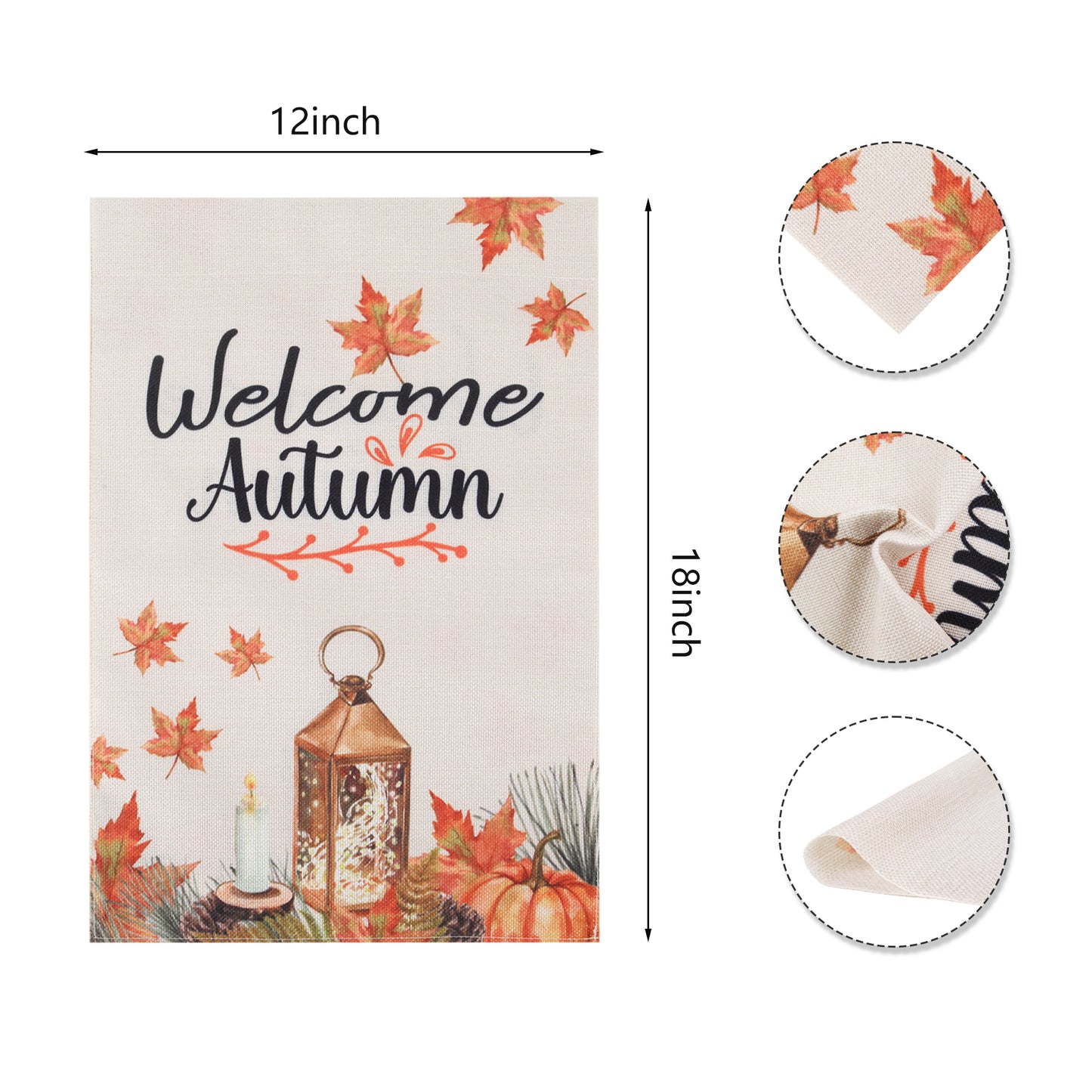 12"×18" Custom Welcome Linen Double Sided Garden Flag