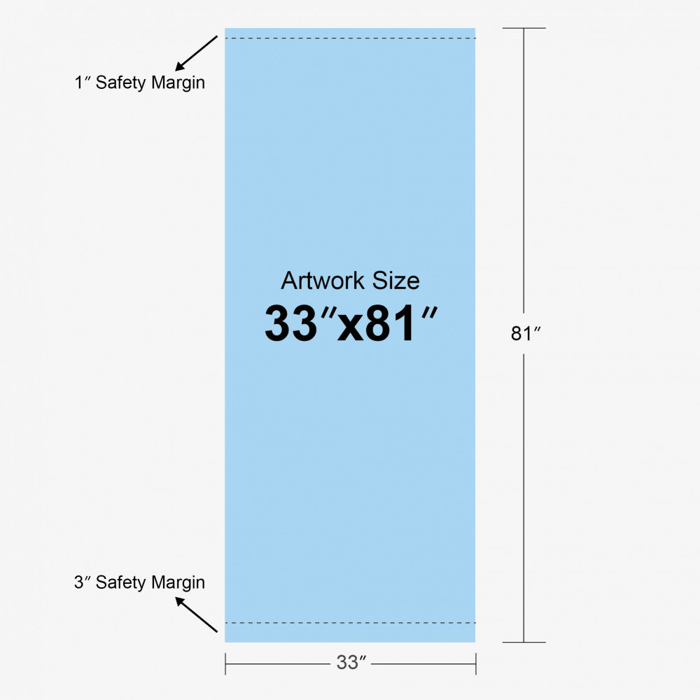 33" x 81" Deluxe Retractable (Single Sided)
