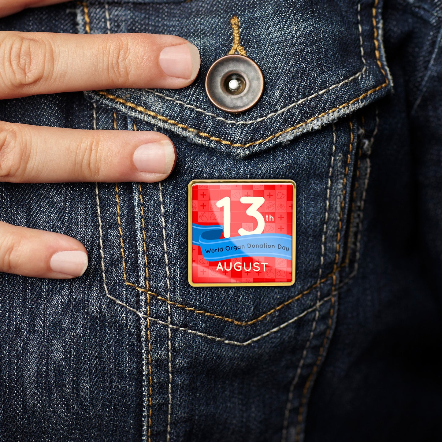 Custom Printed Epoxy Dome Lapel Pins - Stock Shapes