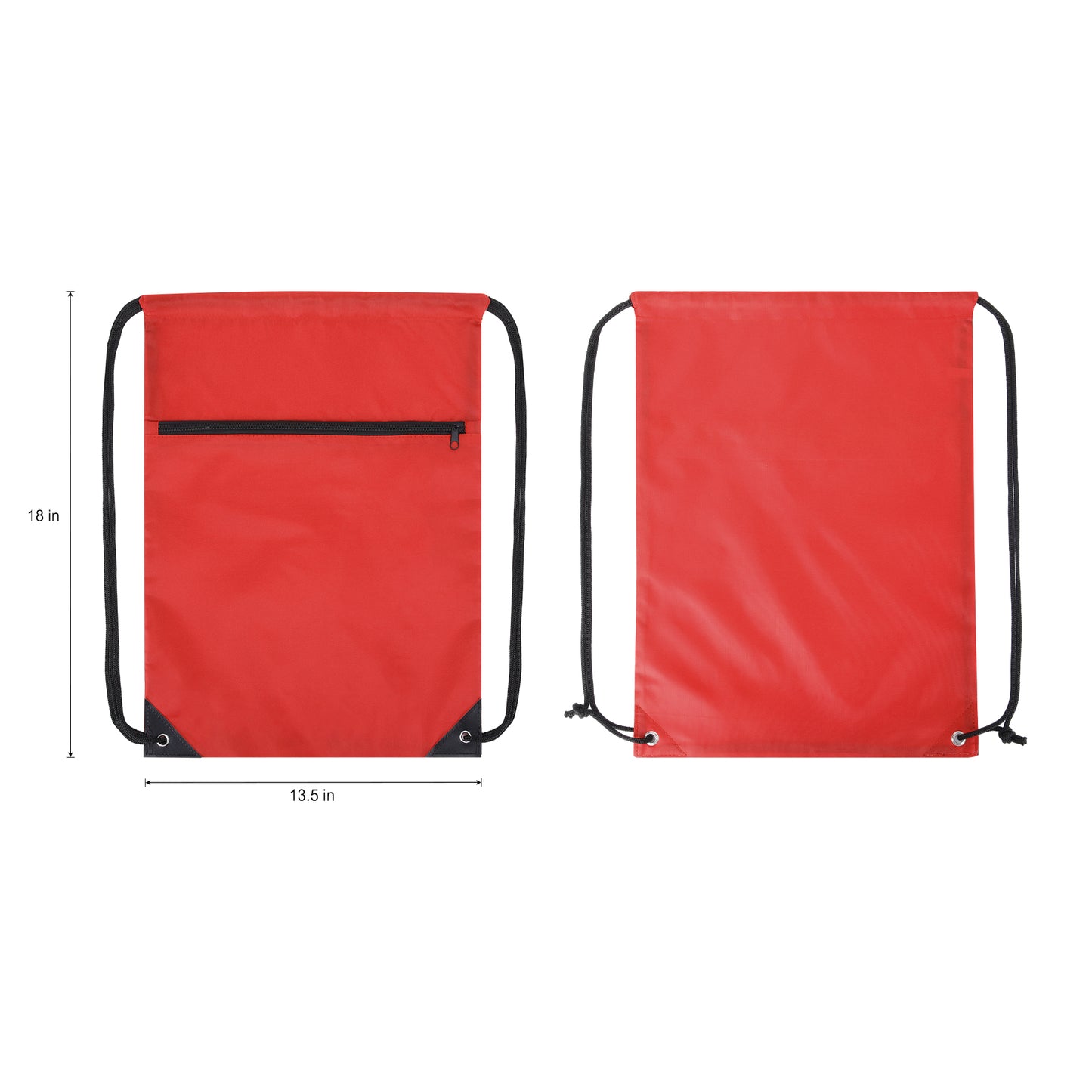 420D RPET Drawstring Backpack With Zipper