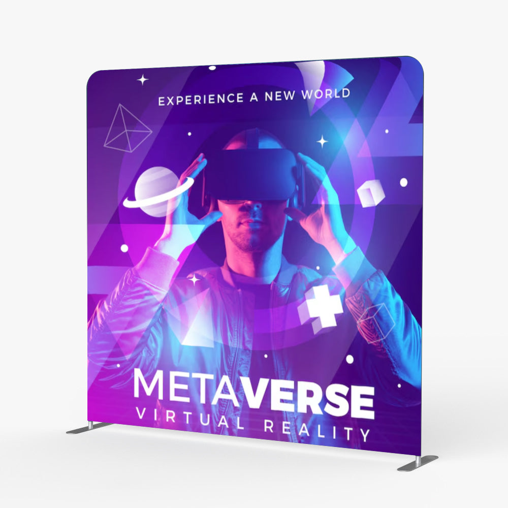 10ft Straight Tension Fabric Displays with Frame