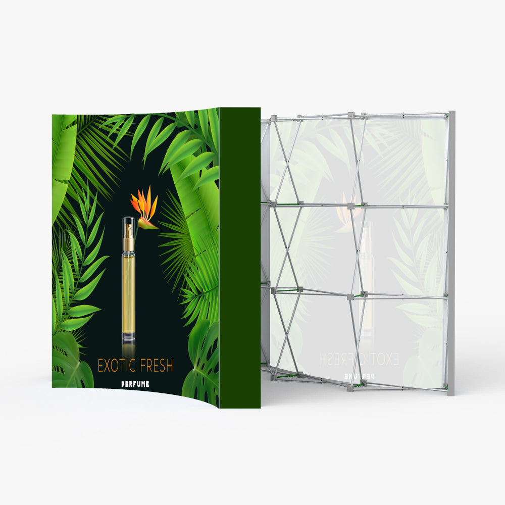 Curve Velcro Fabric Pop Up Display with Frame