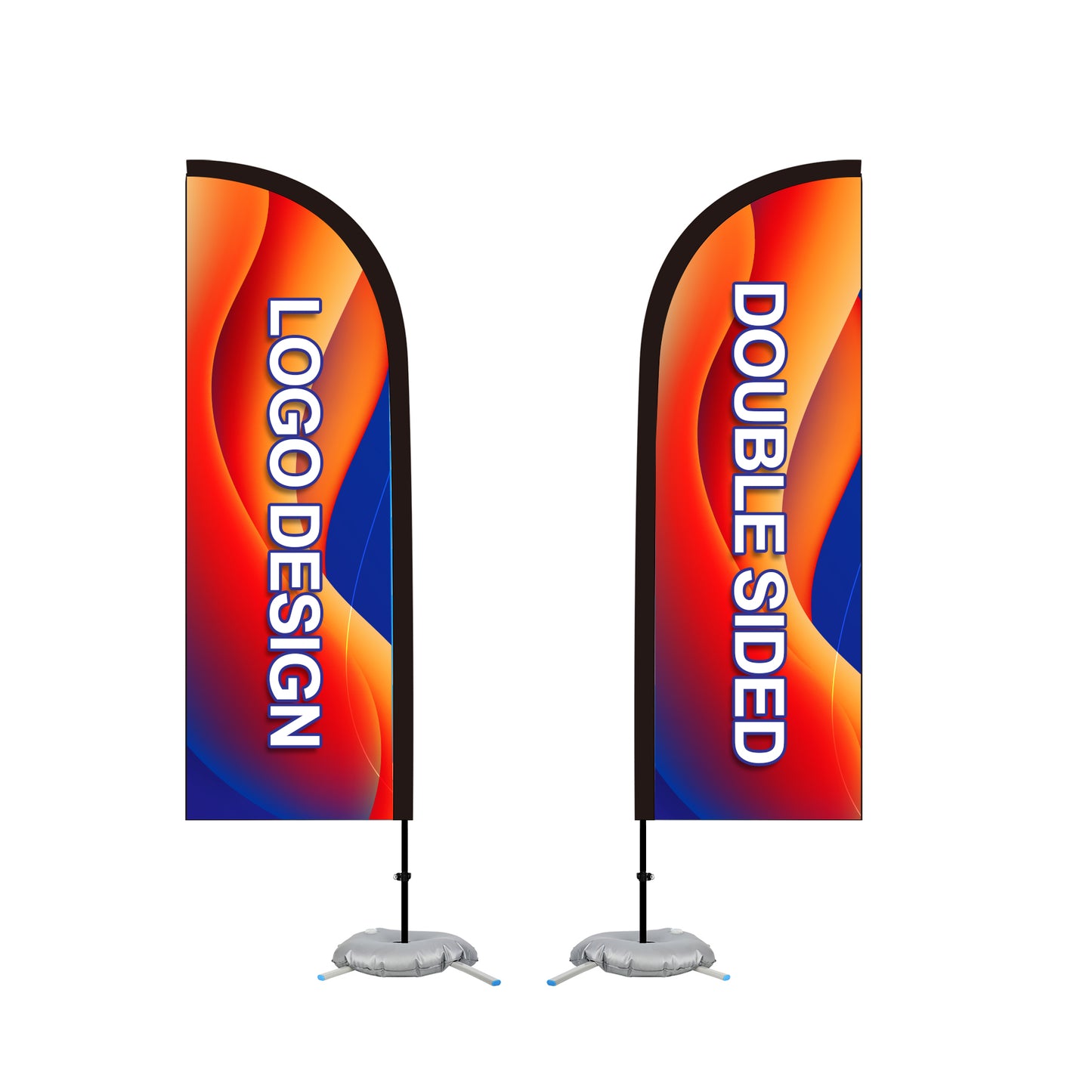 9' Feather Flag Kit-Double Sided With Cross Base&Water Bag