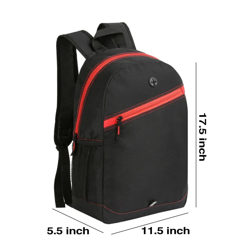 Color Zippered Stripe Daily Backpack