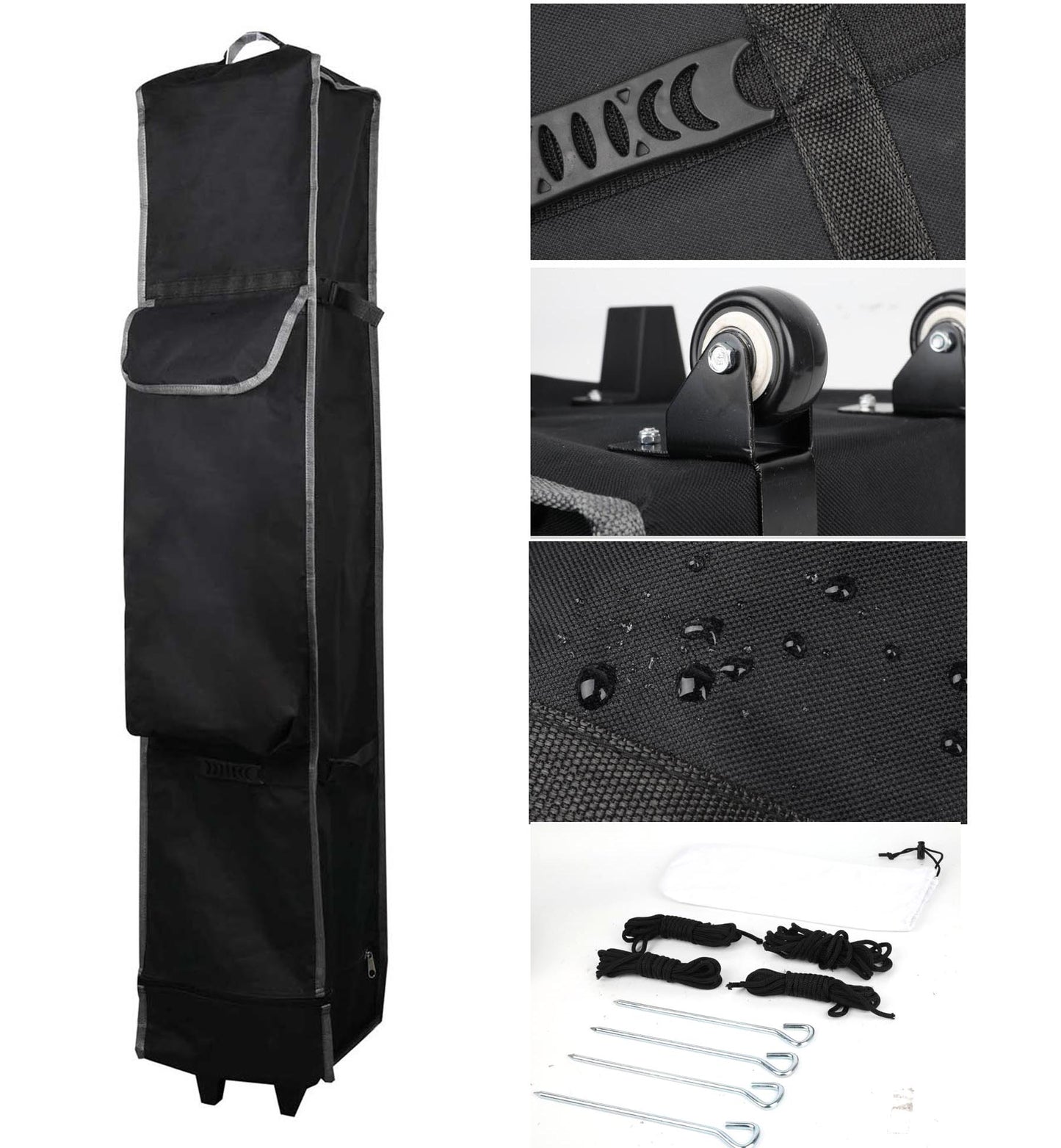 10' X 10' Premium Hex Aluminum Frame, Dye Sub Canopy, 3 Walls, Two 8' Feather Flags & 6' Table Cover