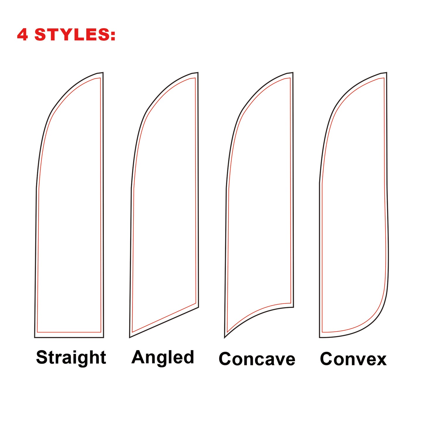 11' Custom Feather Flag Kit - Double Sided W/Spike Base