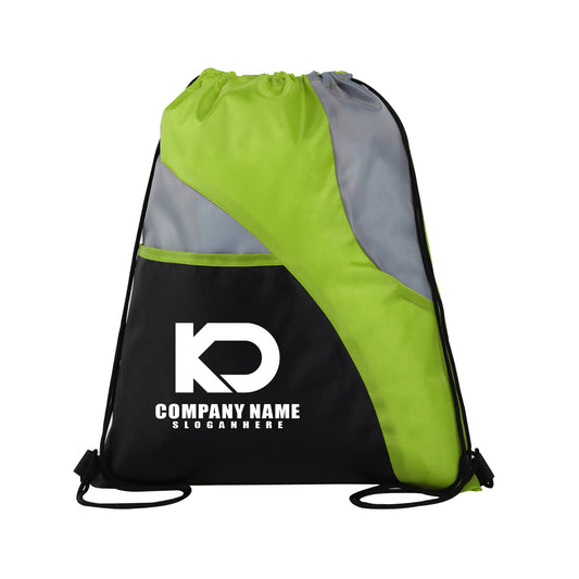 Tri-Color Drawstring Backpack