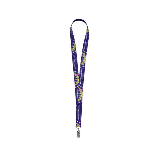 3/4'' Full Color Sublimated Lanyard W/ Metal Bulldog Clip