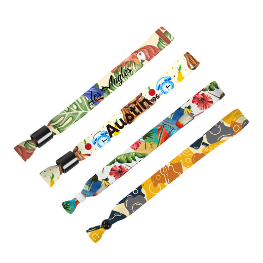 5/8" Sublimated Event Wristband W/ Locking Bead