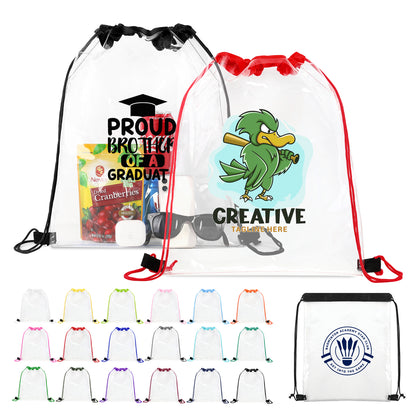 Clear PVC Drawstring Backpack