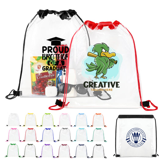 Clear PVC Drawstring Backpack