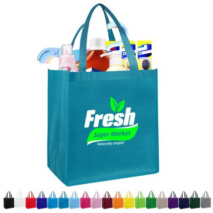 Non-woven Grocery Tote Bags（12'' x 13'' x 8'')