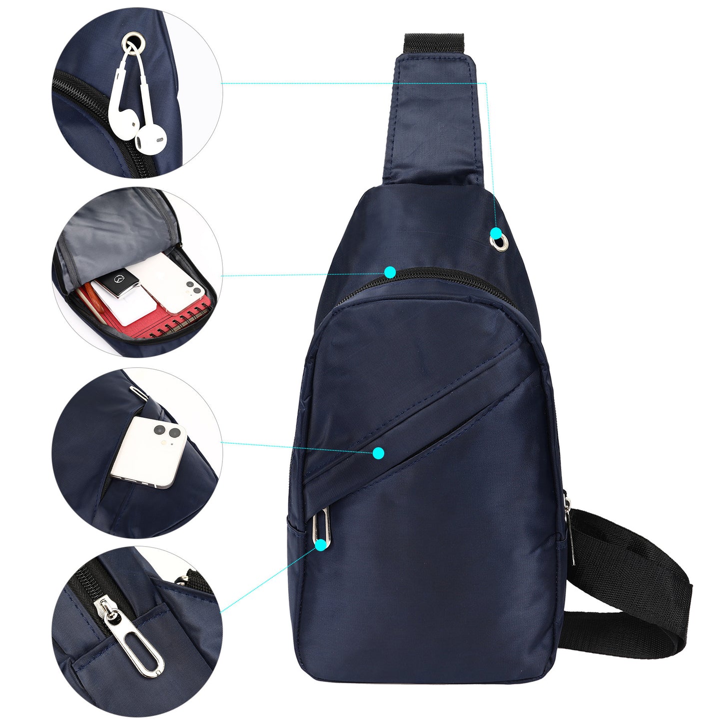 Durable Crossbody Sling Bag Backpack