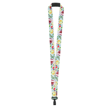 3/4’’ Full Color Sublimated Lanyard With Nylon J Hook & Curved Breakaway