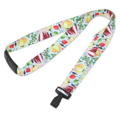 3/4’’ Full Color Sublimated Lanyard With Nylon J Hook & Curved Breakaway