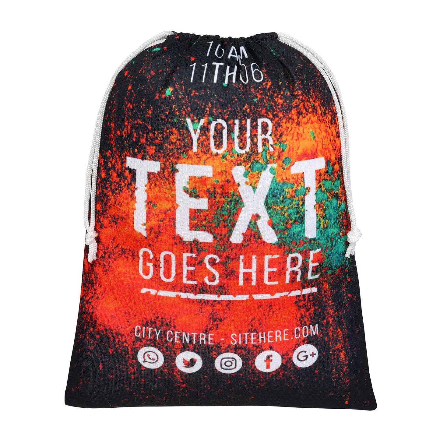 12" X 16" Full Color Sublimated Polyester Drawstring Bag
