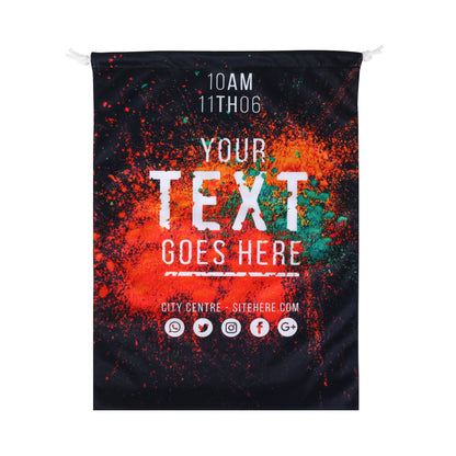 12" X 16" Full Color Sublimated Polyester Drawstring Bag