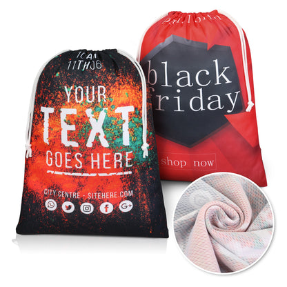 12" X 16" Full Color Sublimated Polyester Drawstring Bag