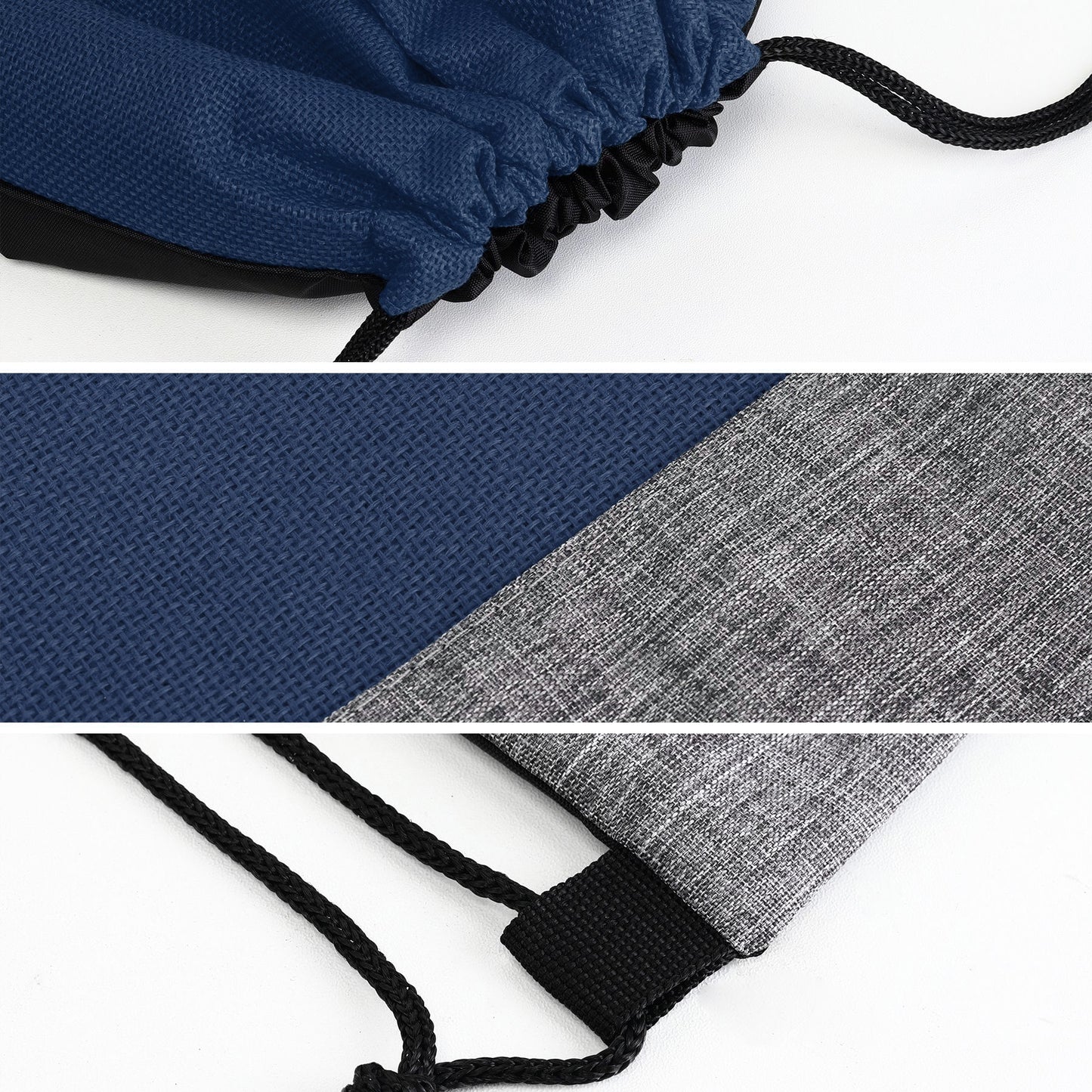 Heathered Jute Drawstring Backpack