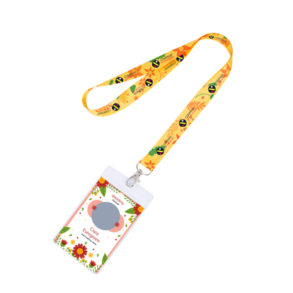 3/4" Dye-Sublimated Lanyard With Clear Badge Holder