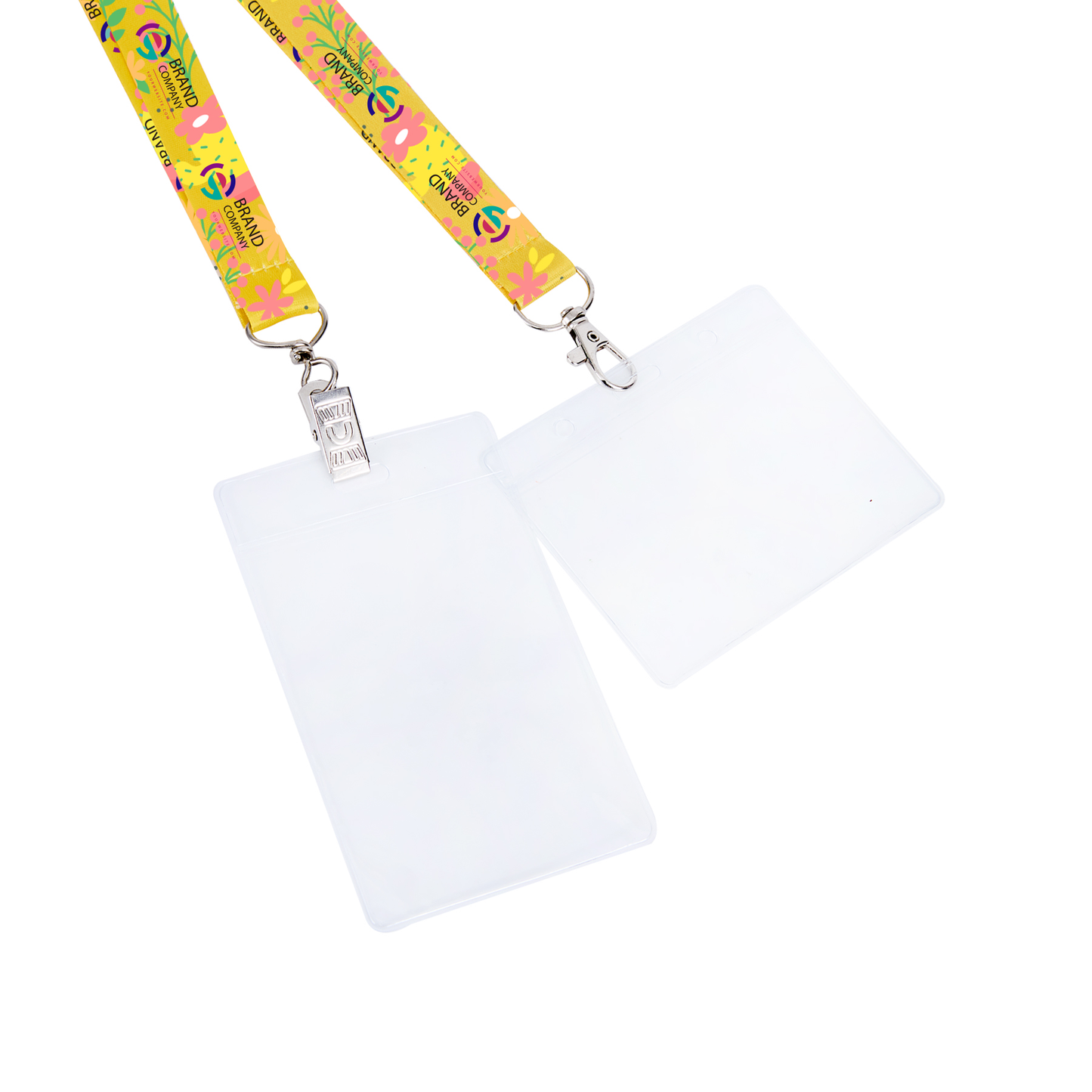 3/4" Dye-Sublimated Lanyard With Clear Badge Holder