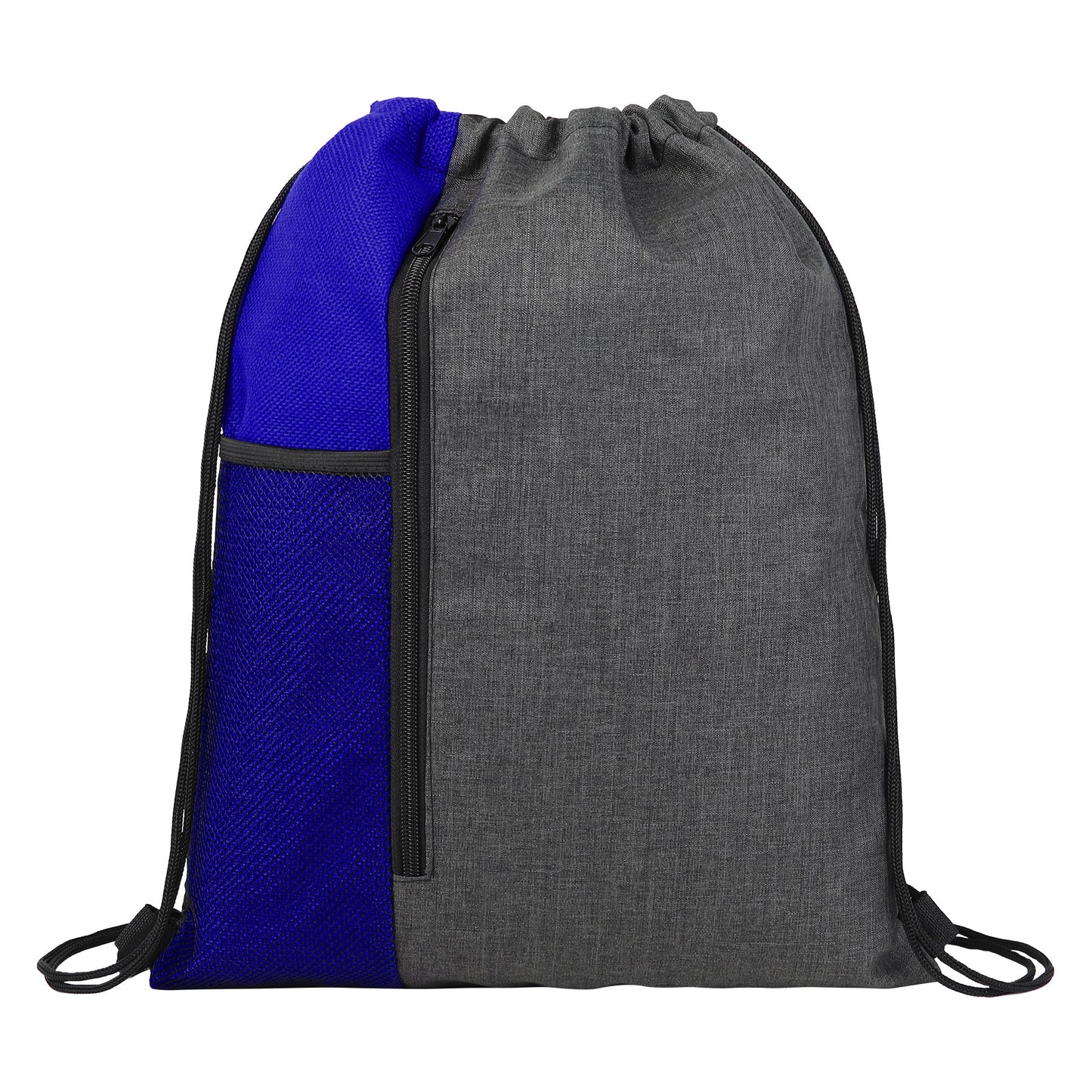 Vertical Drawstring Backpack With Mesh Pocket