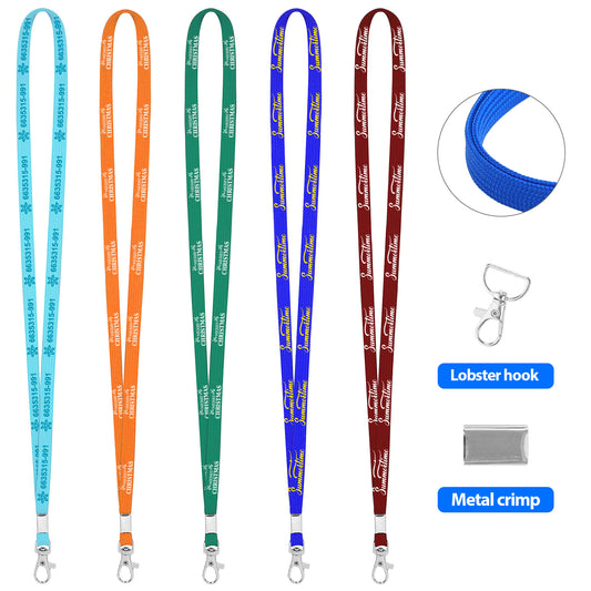 3/8" Screen Printed Tubular Lanyard