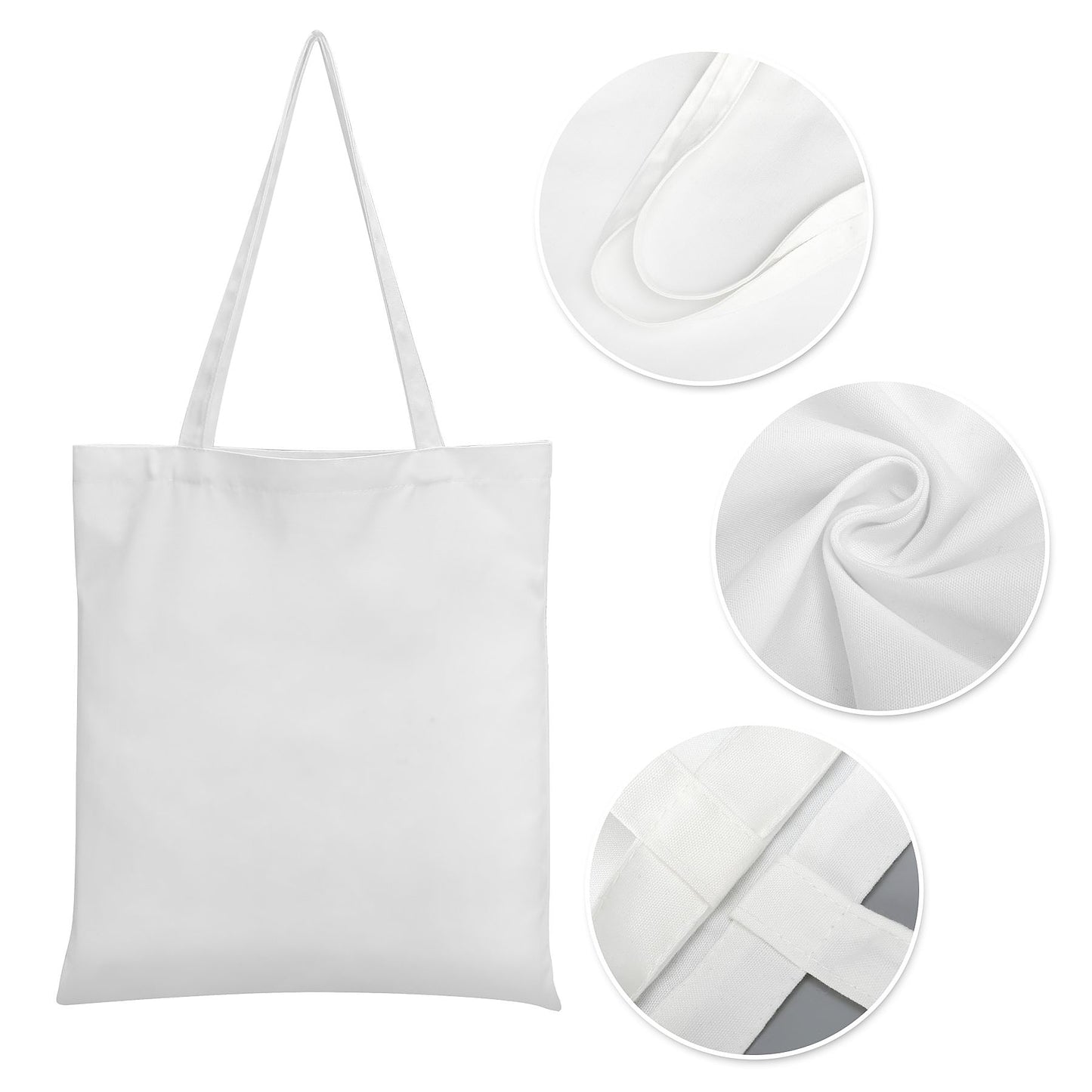 8Oz Sublimated Poly Canvas Tote Bag