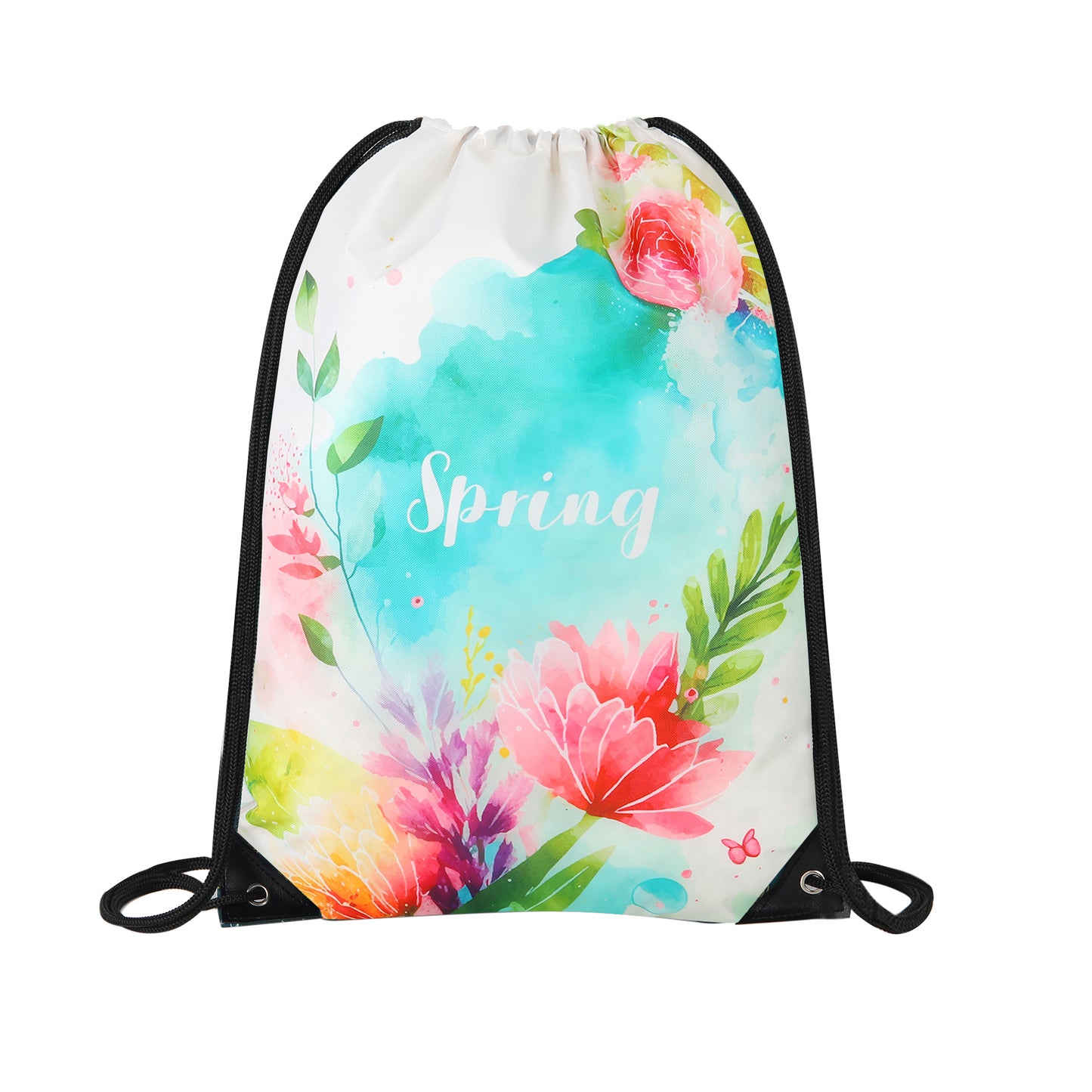 420D Heavy Duty Dye Sublimation Drawstring Backpack