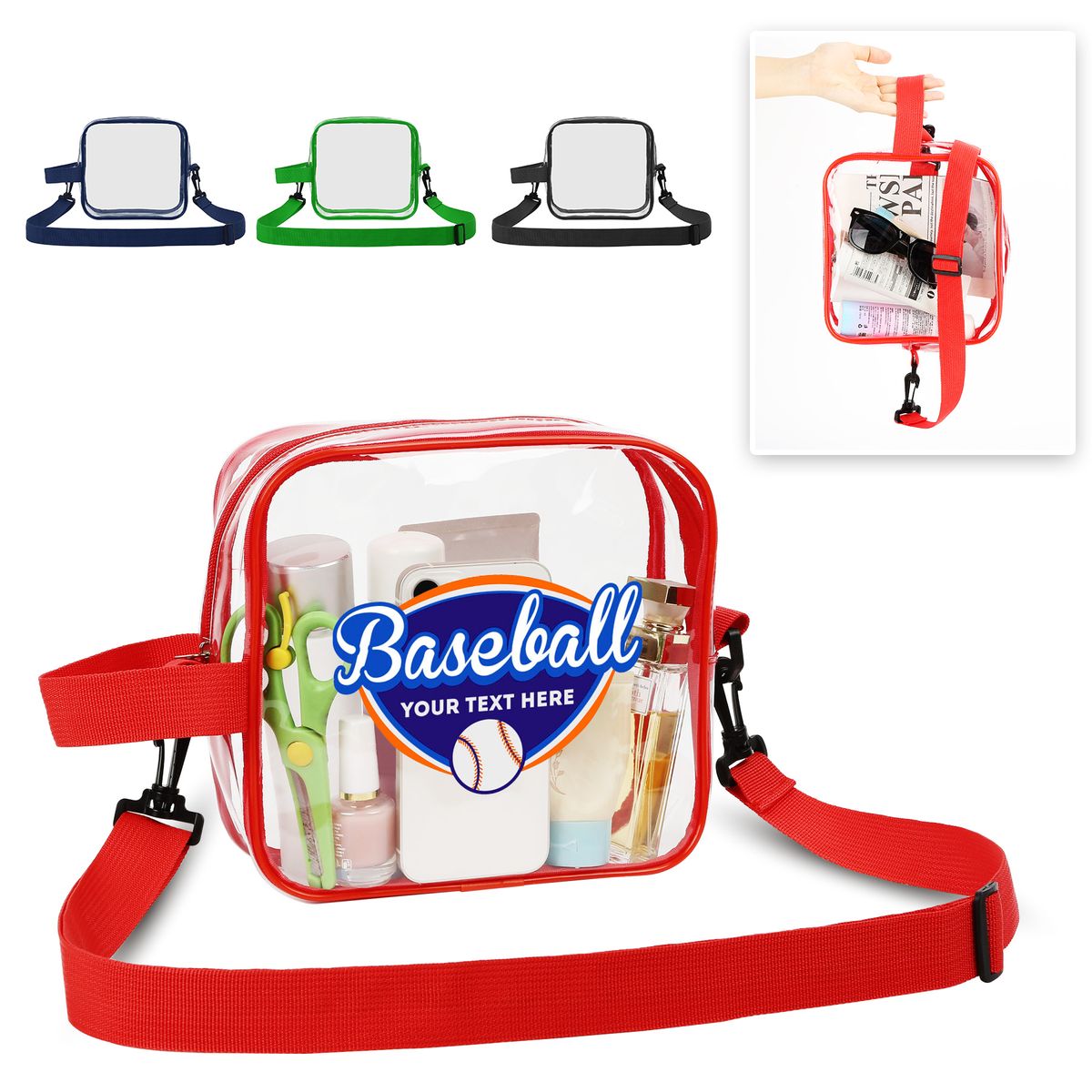 Clear PVC Crossbody Sports Pack