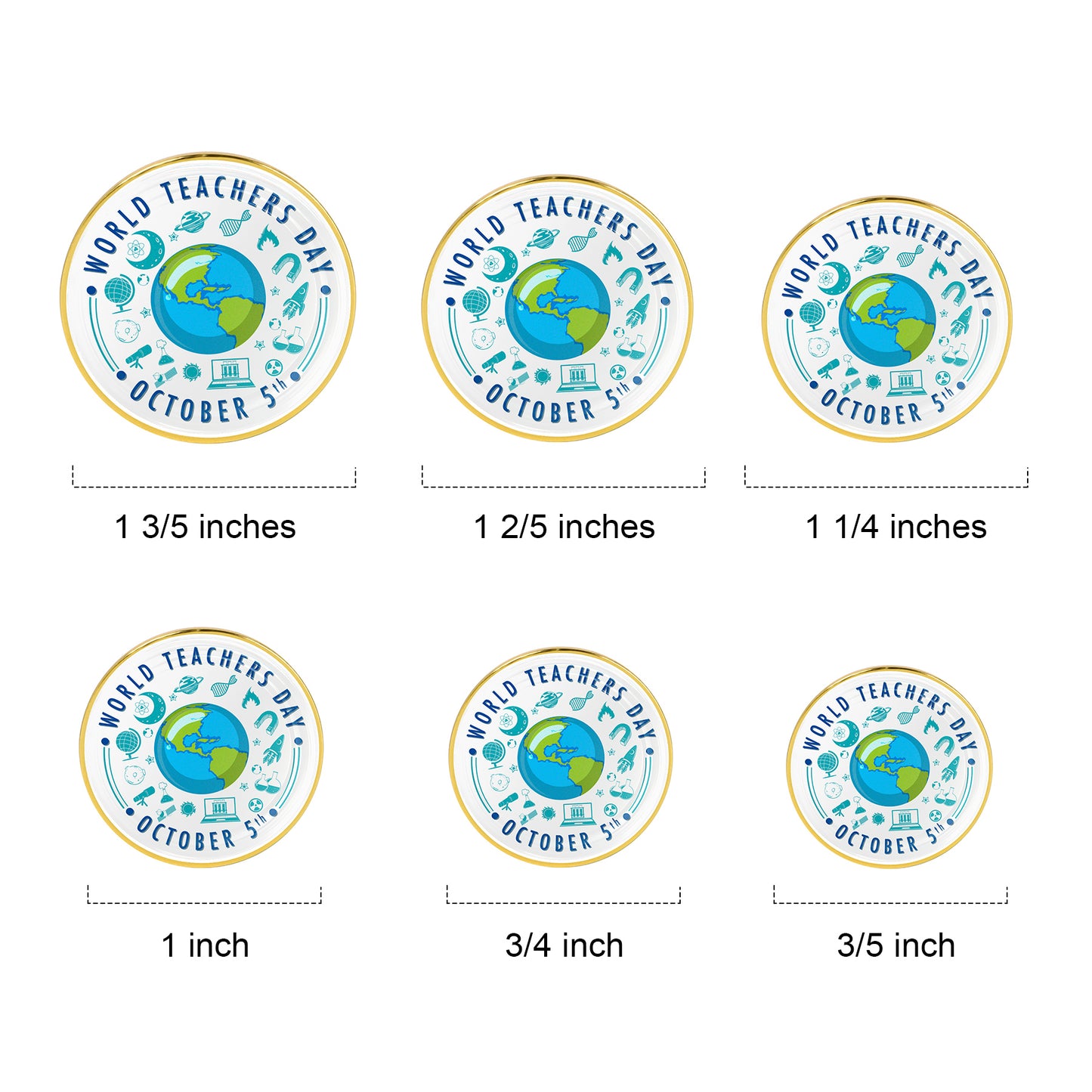 1.2" Round Domed Lapel Pin