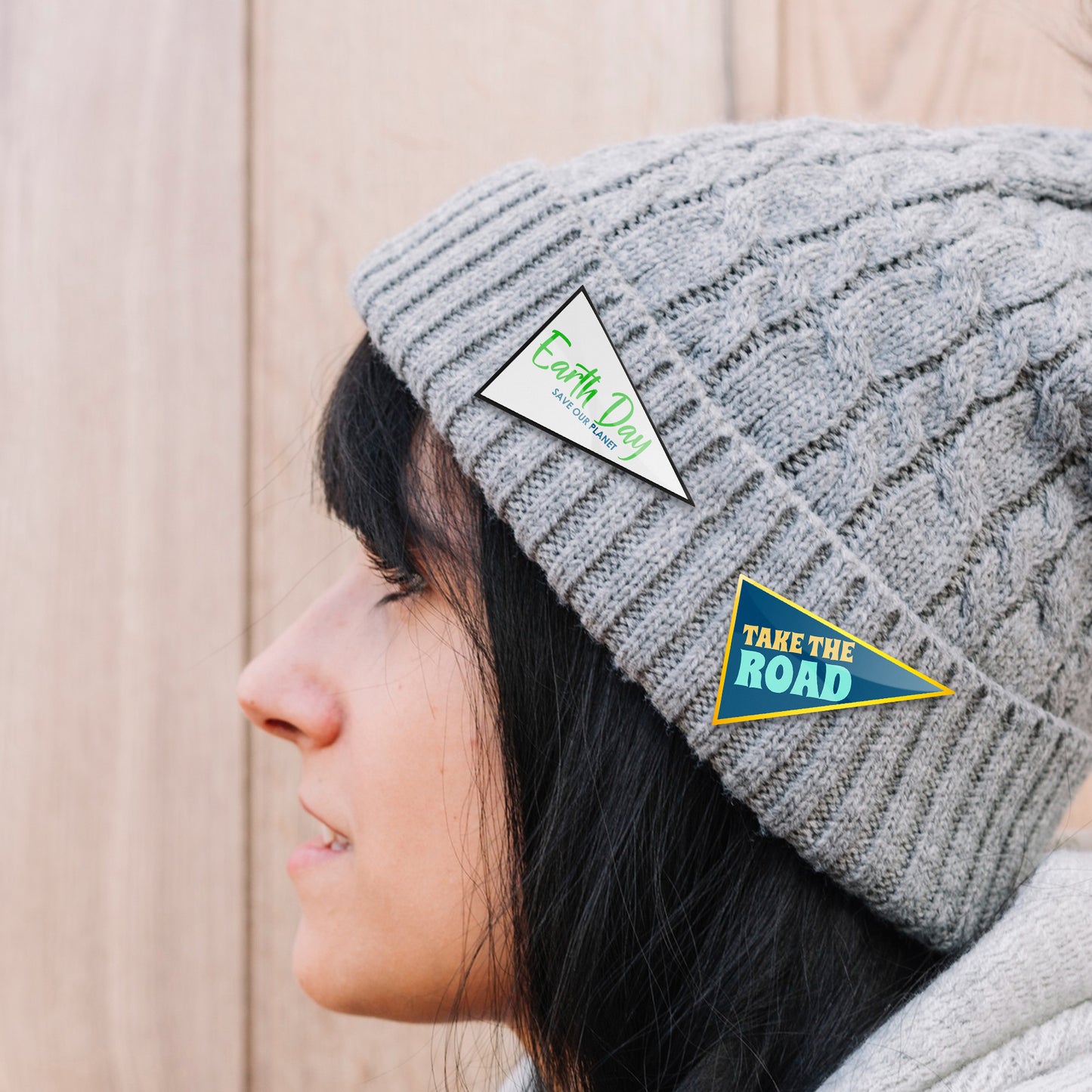 1.5" Custom Triangle Domed Lapel Pin