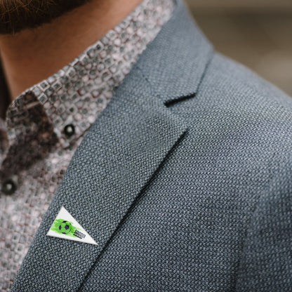 1.5" Custom Triangle Domed Lapel Pin