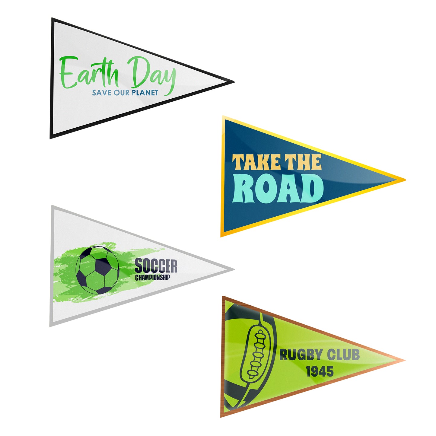 1.5" Custom Triangle Domed Lapel Pin