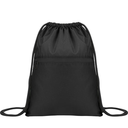 Waterproof Drawstring Gym Bag With Front Pocket