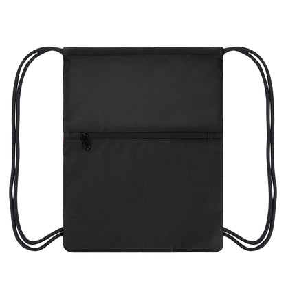 Waterproof Drawstring Gym Bag With Front Pocket