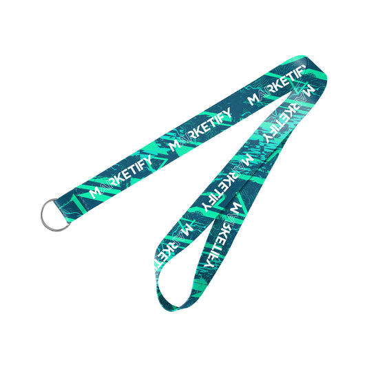 3/4" Full Color Dye-Sublimated Lanyard With Metal Split-Ring