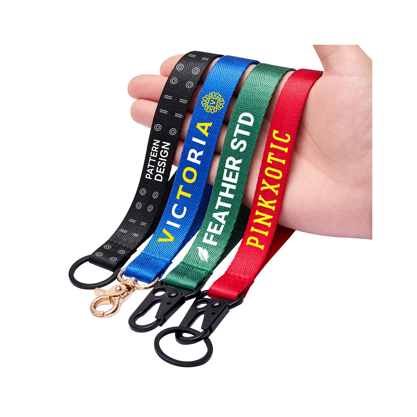 1'' Nylon Custom Printed Wrist Lanyards