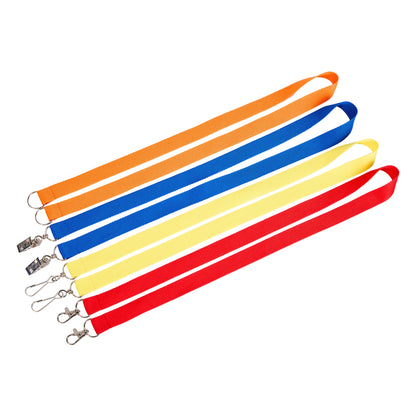 3/4" Custom Open Ended Polyester Lanyard W/ Dual Attachments