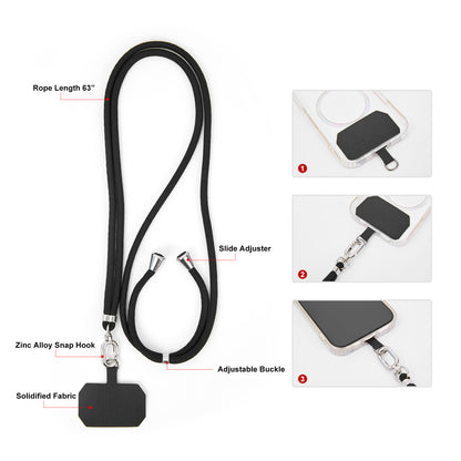 Traveler Adjustable Phone Lanyard With Printed Durable Phone Tether Tab