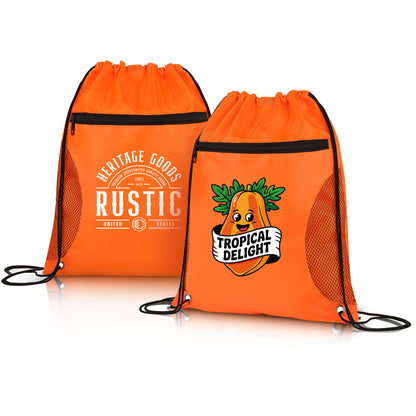 Drawstring Sports Bag With Mesh Pockets