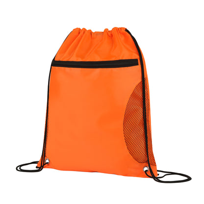 Drawstring Sports Bag With Mesh Pockets