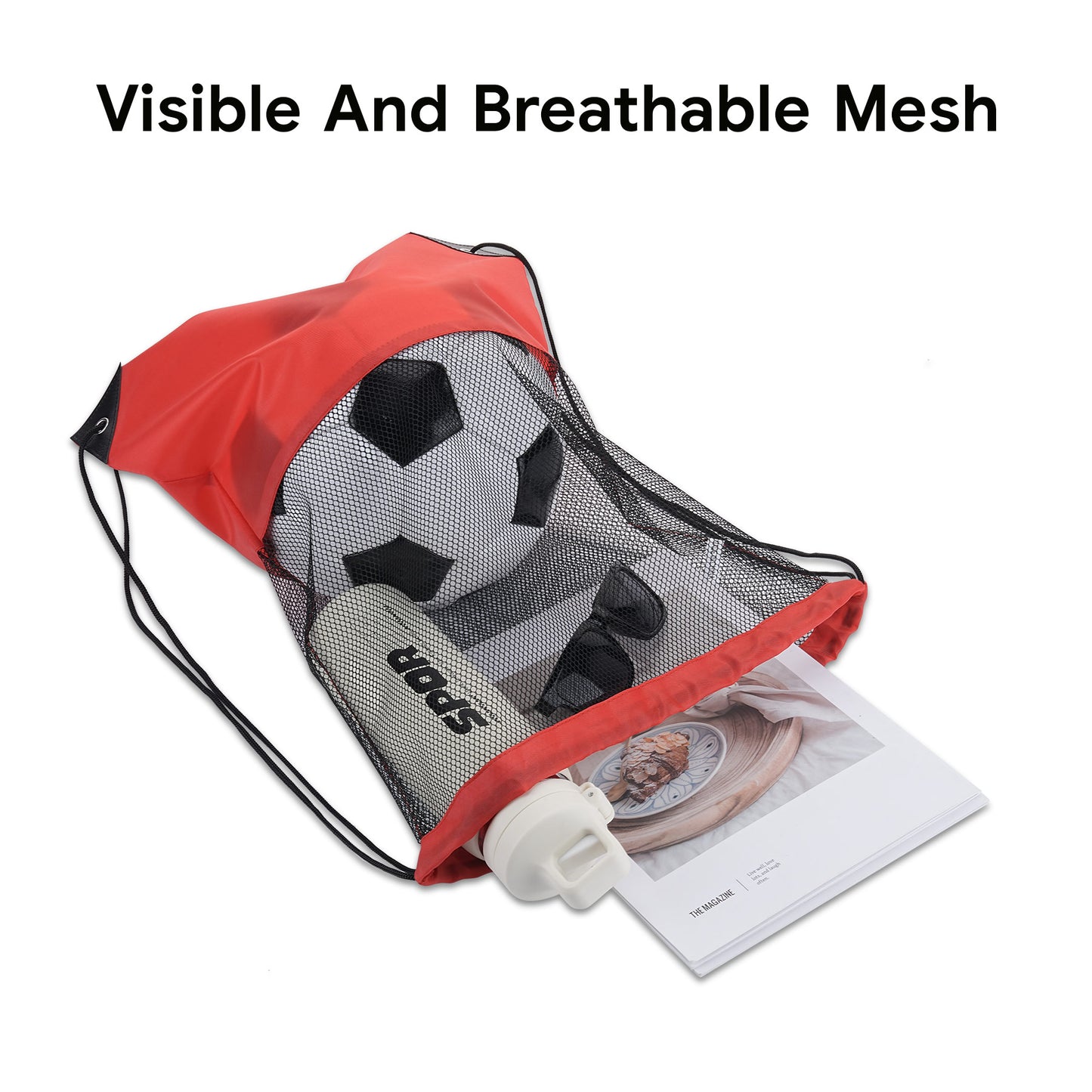 14" X 18" Mesh Top Drawstring Backpack