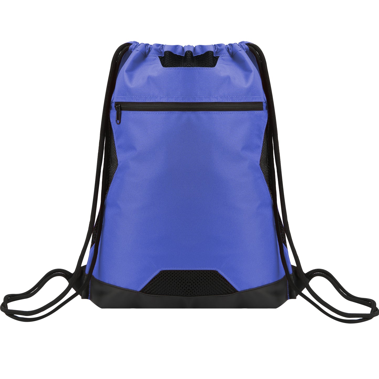 Unisex Drawstring Sport Sack With Zipper Pocket
