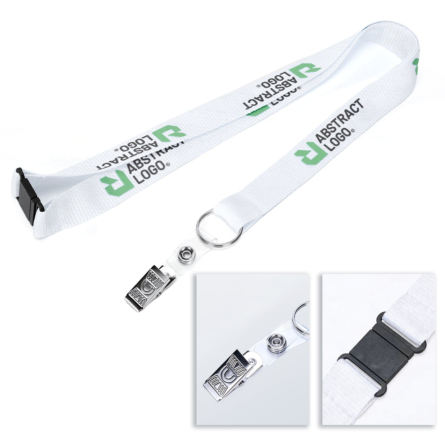 3/4" Polyester Lanyards With Safety Breakaway