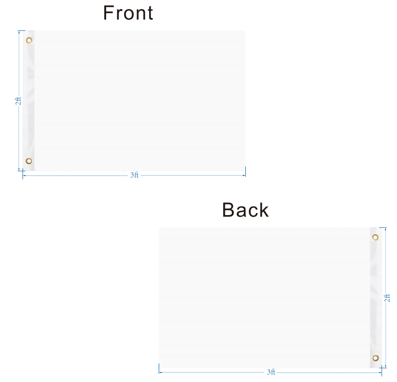 3' X 5' Double Sided Printed Knitted Polyester Flags With Grommets