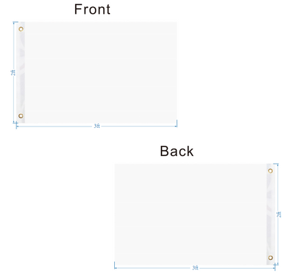 3' X 5' Double Sided Printed Knitted Polyester Flags With Grommets