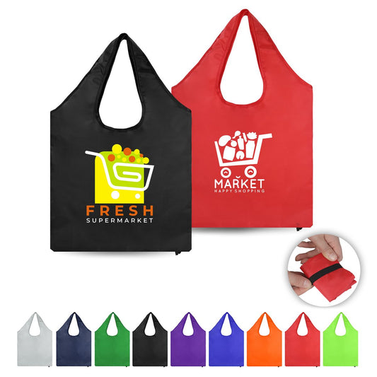 Reusable Folding Polyester Shopping Tote Bag