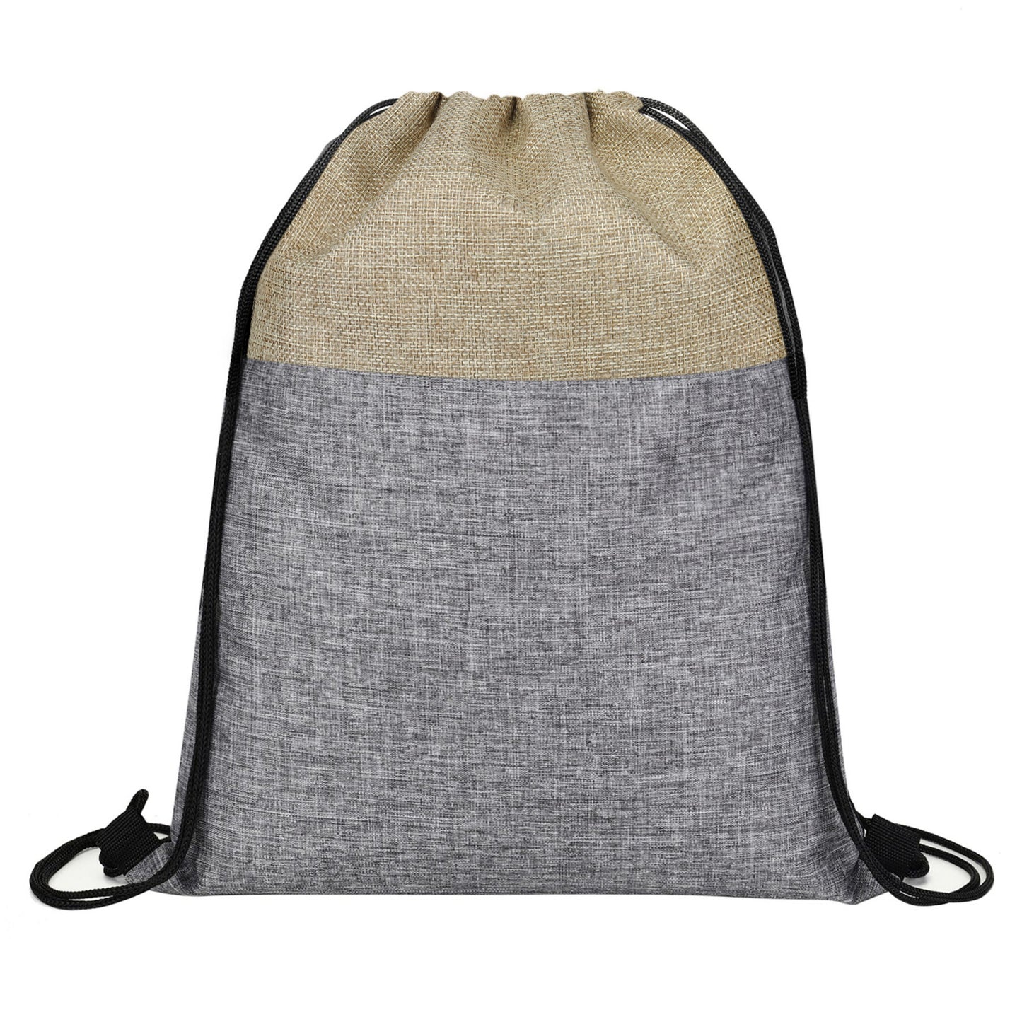 Heathered Jute Drawstring Backpack